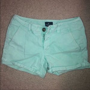 American Eagle super stretch Mint shorts size 4